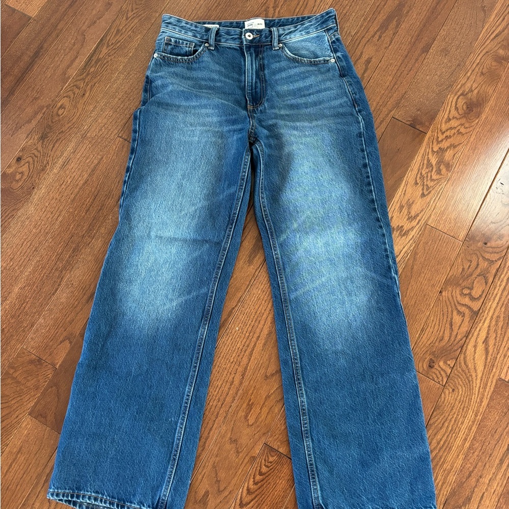River Island Wide Leg Blue Jeans